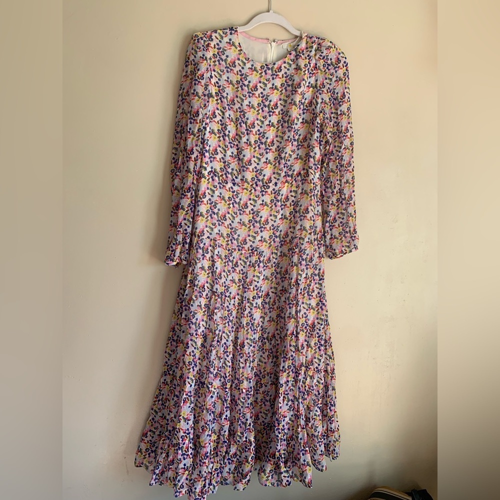 Boden Multicolor Floral Long Sleeve Dress Women Size 6R Spring Outfit Clothing